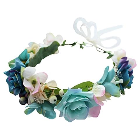 Brikuinr Floral Crown Headband for Weddings Cover