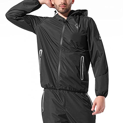 Traje sauna para hombre talla L en color gris con cremallera frontal 4