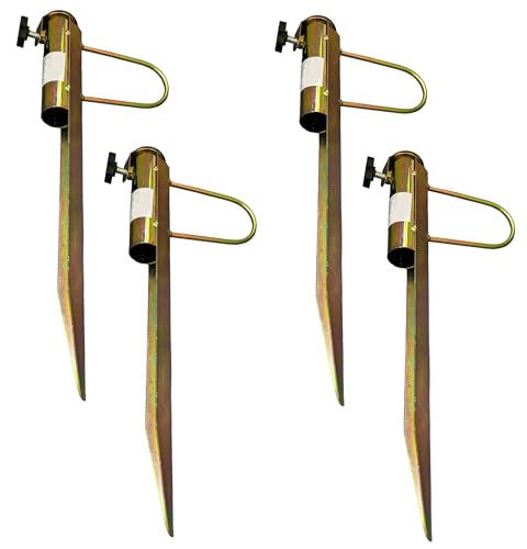 eacommerce - Picchetto per Ombrellone da Spiaggia | Acciaio Tropicalizzato 1,5 mm | Robusto e Stabile | Diametro Ø 32/22 mm | Altezza 42 cm Oro (1 Pezzo, In Acciaio)