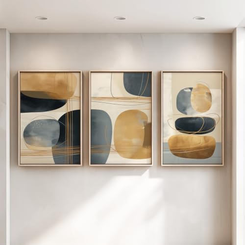 Póster de pared en lienzo con bloques de color que aporta un toque sofisticado a tu hogar 2