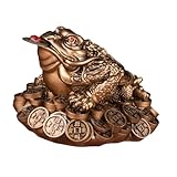 【Material】: Die Froschfigur ist aus Kunstharz gefertigt, handbemalt, realistisch, leicht und einfach zu reinigen.