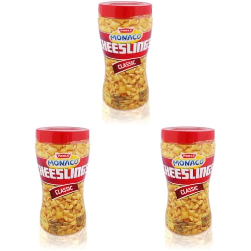 Image of Parle Monaco Cheeselings,Classic,150 gram Jar,Vegetarian (Pack of 3)