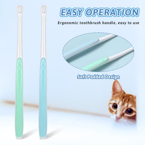 Image of CIATBYYJ 2 Pack Puppy Toothbrush, Soft Bristles Small Dog Toothbrush, Toothbrushs for Dogs Cats Sensitive Gum&Teeth, Smooth Bristles Head Tooth Brush Deep Clean Kit for Puppy, Kitten, Small Dog & Cat