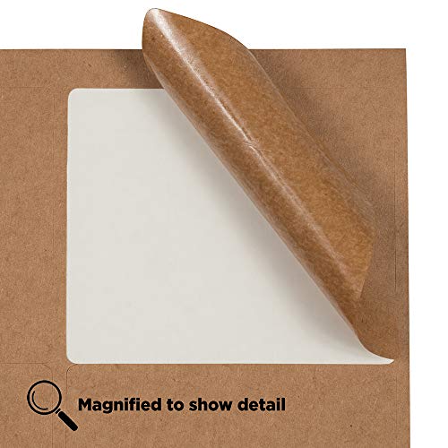JAM PAPER Shipping Address Labels - Large - 3 1/3 x 4 - Brown Kraft - 120/Pack