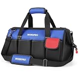 WORKPRO Sac à Outil 45 cm, Sac Porte-outils Grande Capacité et Multi...