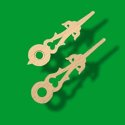 Hands for The Cuckoo Clock 63mm (2.68inch) and 58mm (2.28inch) from Wood with nut of Brass