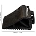 LADWA Heavy Duty Wheel Chocks 2-Pack - Solid Rubber Non-Slip Durable Black Wheel Chock for Car, Travel Trailers, RV, Truck, and ATV - All Weather Use (Black, 2 PC)