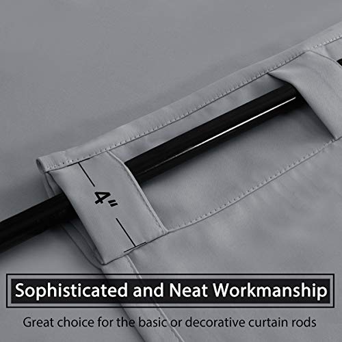 H.versailtex Blackout Curtains Thermal Insulated Window Treatment Panels Room Darkening Blackout Drapes For Living Room Back Tab/Rod Pocket Bedroom Draperies, 52 X 96 Inch, Grey, 2 Panels #TOP2