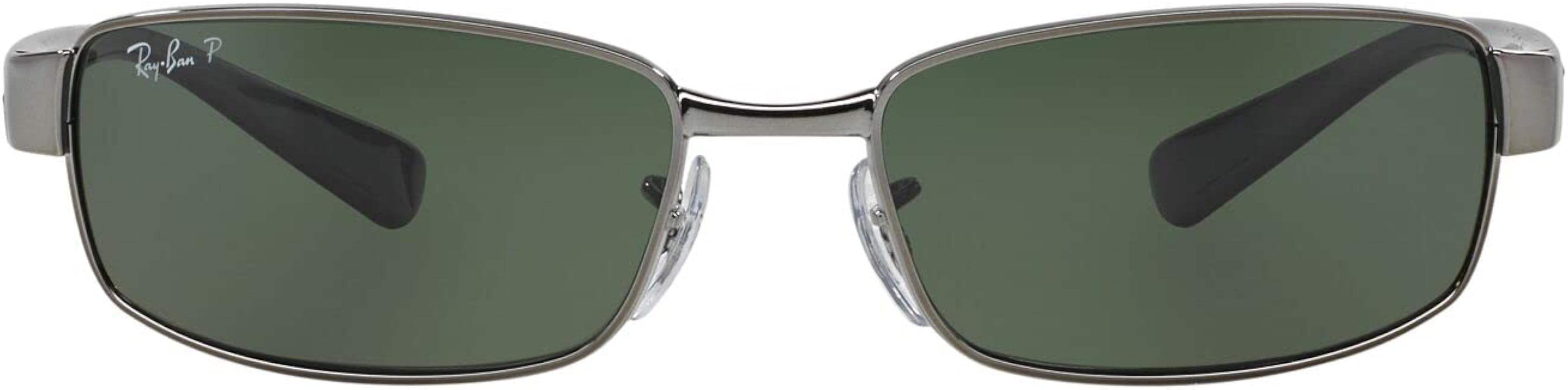 Amazon.com: Ray-Ban RB3364 Metal Rectangular Sunglasses, Gunmetal