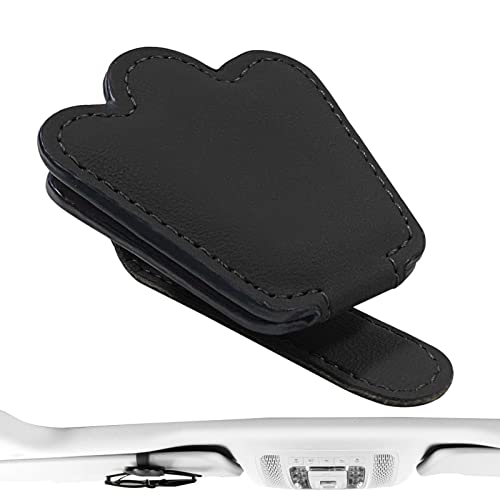 Suporte para óculos de sol de viseira - Clipe de óculos de sol de couro Nappa estável para viseira d