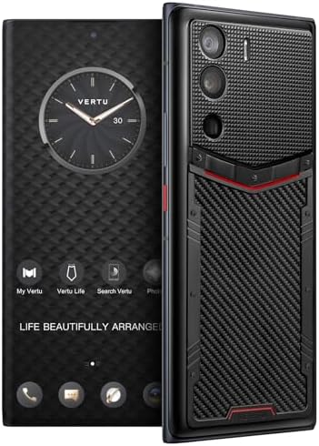 METAVERTU Web 3.0 Carbon Fiber 5G Phone, Unlocked Android Smartphone, Secure Encrypted, Double Systems, 64MP Camera, 144Hz AMOLED Curved Display, Dual SIM, Fast Charge (Paris Nails, 18G+1T)