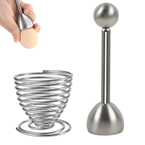 YIPFEN Rompieuova in Acciaio Inox per Uova Sode e alla Coque