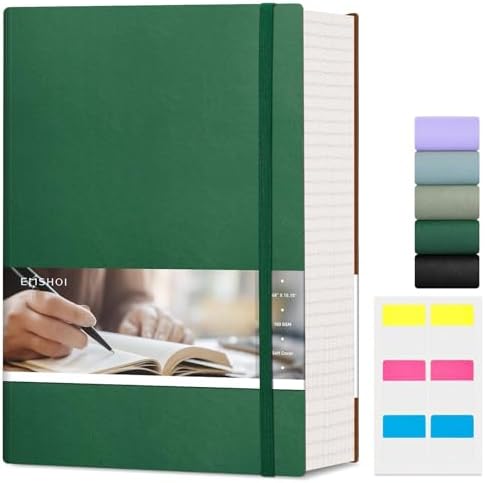 EMSHOI B5 Lined Journal Notebook, 400 Pages 100GSM Thick Paper, C...