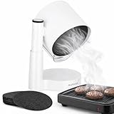 AURVOX Portable Range Hood – Ductless Kitchen Exhaust Fan with Activated Carbon Filter, Adjustable Height, Low-Noise Smoke Control for Apartments & Indoor BBQ