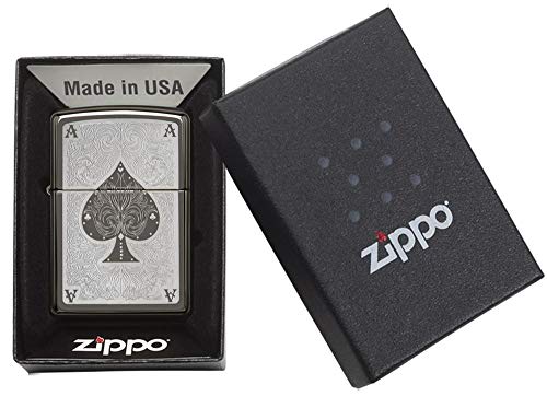 Encendedor Zippo Ace of Spades Clásico a Gasolina miniatura 4