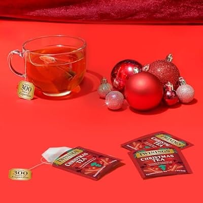Twinings Christmas Tea - Black Tea Blended with Spicy and Aromatic Clove and Cinnamon, Tea Bags Individually Wrapped, 20 Count Ea (Pack of 2)