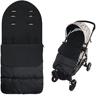 FBBULES Universal Stroller Footmuff Outdoor Waterproof Windproof Thicken Keep Warm Blanket Cover Sleeping Bag for Toddler Baby Prams Pushchairs Buggy, Black