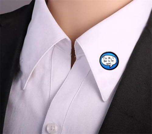 Image of I'm OK I like to be quite Enamel Pin Brooch Series Clothing Backpack Lapel Badge Fashion Jewelry Accessories Gift