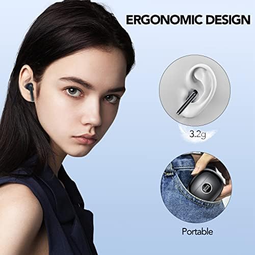 CASCHO Wireless Headphones, 37H with LED Charge Indicator, Bluetooth Headphones 5.3, CVC8.0 Clear Call, Built-in 4 Micrs, Deep Bass, USB-C, IPX7 Waterproof, Headphones for Sports and Work.