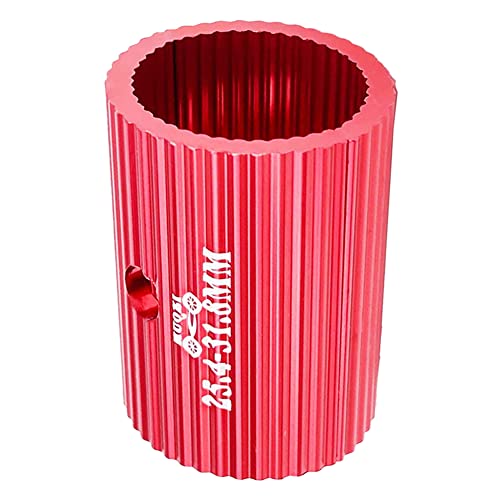 SeonFook 1Pair Bike Handlebars Shim 25.4MM to 31.8MM Aluminum Alloy Clamp Spacers Conversion Shims Bicycle Stem Adapter Reducer Mountain Bike Parts and Components Red