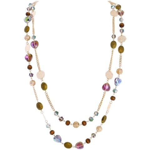 Bocar Boho Crystal Beaded Necklace Cover