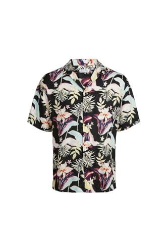Image of Jack & Jones Men's Regular Fit Spread Collar Floral Printed Casual Pure Cotton Shirt