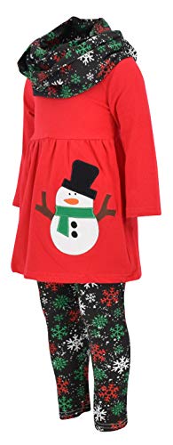 Unique Baby Girls Kids Toddler 3pc Outfit Set Long Sleeve Lightweight Tunic Top Leggings and Scarf2
