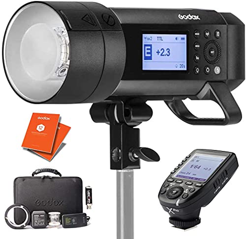 Image of GODOX AD400 Pro Portable Studio Flash Light for Photography + XPro Trigger for Olympus/Panasonic | TTL Flash 400Ws HSS 1/8000s 2.4G Strobe with Carry Case + 12 Month Extended Warranty Card (3 Yrs)