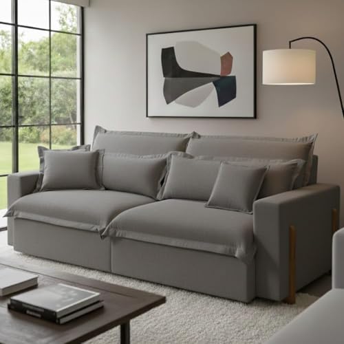 Sofá Retrátil e Reclinável Dubai, Estofado em Molas ensacadas, 2,...