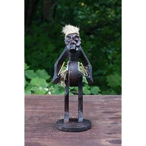 G6 Collection Handmade Wooden Primitive Tribal Funny Statue Sculpture Tiki Bar Handcrafted Unique Gift Home Decor Accent Figurine Decoration Artwork Hand Carved (Playing a Bass Drum) G6 Collection Handmade Wooden Primitive Tribal Funny Statue Sculpture Tiki Bar Handcrafted Unique Gift Home Decor Accent Figurine Decoration Artwork Hand Carved Playing a Bass Drum