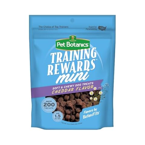 Pet Botanics Training Rewards, Mini Puppy Bites Low Calorie Soft & Chewy with DHA, Ceddar, 4 oz. (Pack of 1) Cover