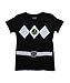Power Rangers schwarz Ranger Kostüm schwarz Junior T-Shirt (Junior Small)