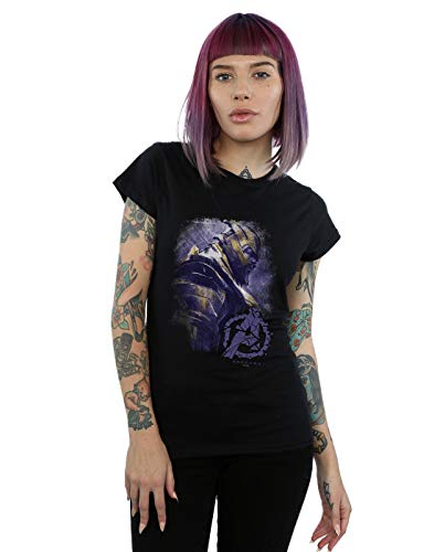 Image of Marvel Women's Avengers Endgame Thanos Brushed T-Shirt Black Large