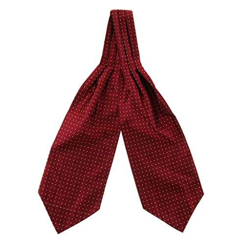 Colaxi Gravata Formal de Masculino Ascot Scrunch Self, Vermelho