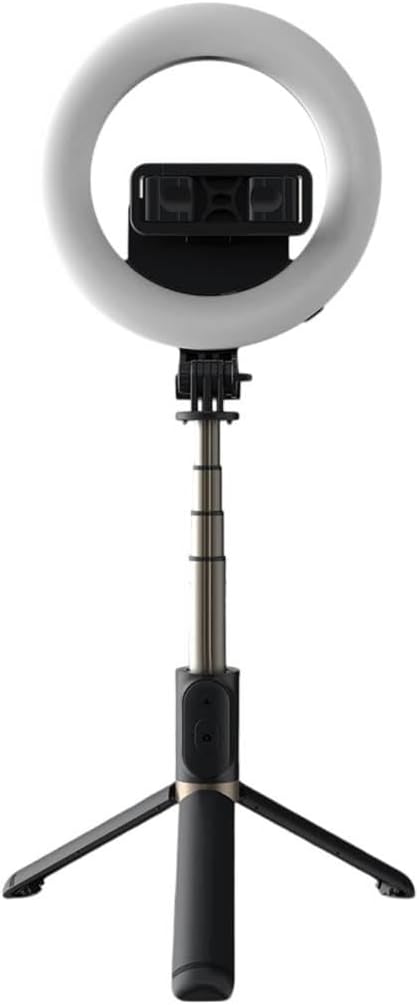 Stand and Mount Compatible with Samsung Galaxy S25 - RingLight SelfiePod, Selfie Stick Extendable Arm with Ring Light - Jet Black
