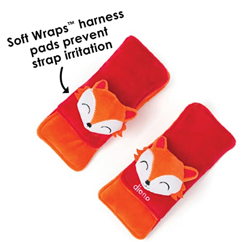 Diono Baby Fox Character Car Seat Straps & Toy, Shoulder Pads For Baby, Infant, Toddler, 2 Pack Soft Seat Belt Cushion And Stroller Harness Covers Helps Prevent Strap Irritation #TOP2