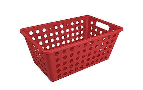 Cesta One com Alças, Grande, Vermelho Bold, Coza