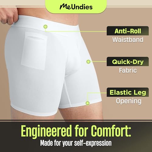 MeUndies – Men’s Breathe Boxer Brief w/Fly, Moisture Wicking, Anti Odor, Quick Dry Active – Men’s Underwear – 6 Pack Black