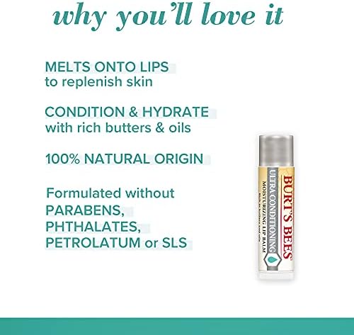 Burts Bees Ultra Conditioning Lip Balm Twin Pack for Unisex 2 x 0.15 g