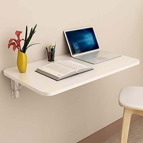 Tavolo Pieghevole a Parete con Accessori per Piccoli Appartamenti, Cucina, Sala da Pranzo, banco da Lavoro, scrivania consolle Invisibile per Computer, Design salvaspazio, 90x30 cm/35x12 pol