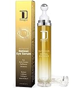 Dongyu Retinol Eye Serum with Roller: Caffeine Under Eye Cream for Dark Circles Puffiness Bags - ...