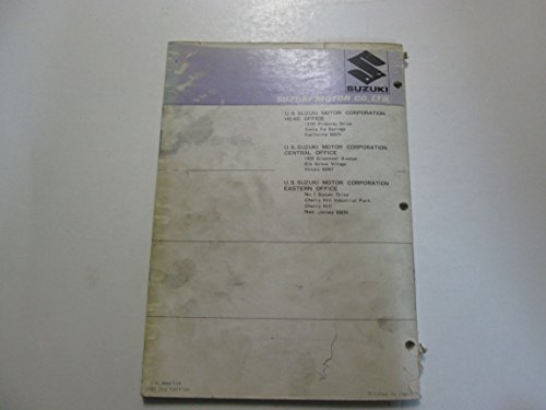 1973 Suzuki Motorcycle RV90 Parts Catalog Manual DAMAGED FADED STAINED