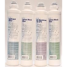 QCRO Complete Replacement Filter Kit 75 GPD for Pura/Aquaflo
