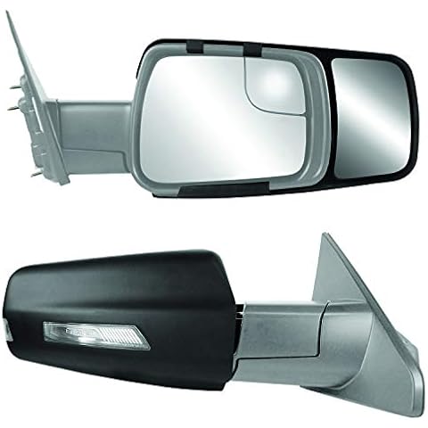 Fit System - 80730 Snap & Zap Custom Towing Mirror Pair for Ram 1500 Pick-up, Black Cover