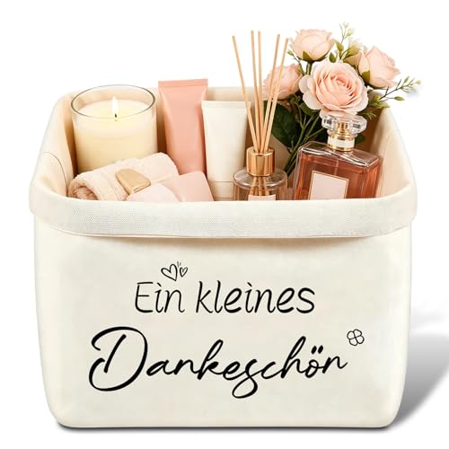 Dankesch&ouml;n Geschenke Korb, Kleines Dankesch&ouml;n Geschenk Brotkorb, Danke Geschenk f&uuml;r Frauen und M&auml;nner, Ein Br&ouml;tchenkorb voll Dankbarkeit f&uuml;r Freunde Kollegen Familie