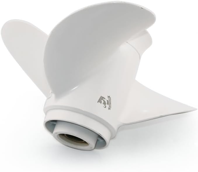 Outboard Propeller 9 7/8 Diam x 9" 10 1/2" 11 1/4" 12" 13" 14" Pitch, F series, 10 Tooth Spline compatible with Yamaha F20 F25 20 25 30 HP Outboard Engines, Aluminum Boat Motor Props, 3 Blades, RH