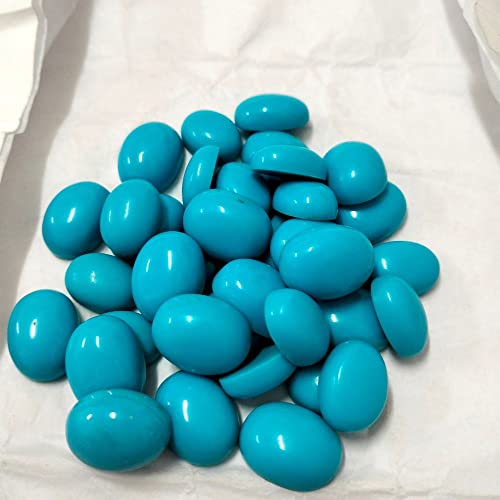 Natural Plain Turquoise At Wholesale Rate (Usd 0.5/Carat) Fine Quality Oval Shape Loose Gemstone For Reselling Astrologers Jewellers Crystal Chakra Healing December.birthstone Astrological 10-S4 #TOP1