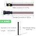 Twippo 14 AWG 2 Wire Connector Waterproof Wire Connectors 2 Pin Automotive Electrical Connectors Plug with 14 Gauge Wires and 40pcs Heat Shrink Tubing Kit (10set)