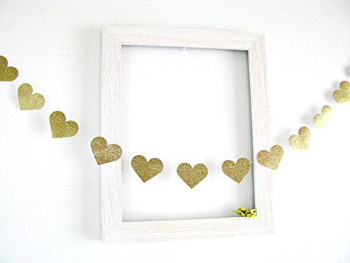 My Lifestyle 4-Pack,Glitter Gold Heart Garland, Twinkle Star Garland Christmas Garland, Party Garland, Party Decoration,Home Decor,Christmas Decor, Gold Baby Shower (4 Inch In Diameter, 13 Feet) #TOP2