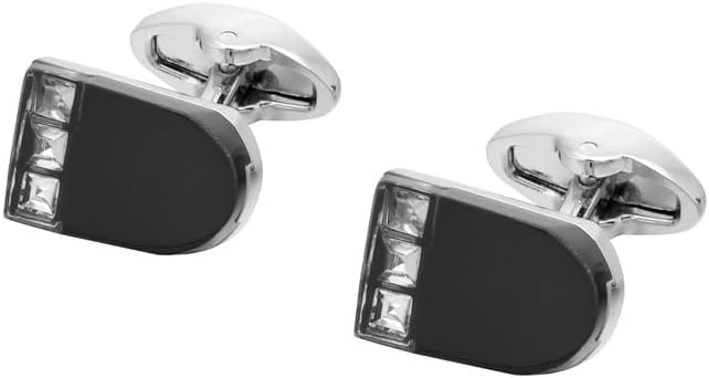 Styling Embedded Diamond Cufflinks Black Business Men's Cuff Button Sleeve Nails